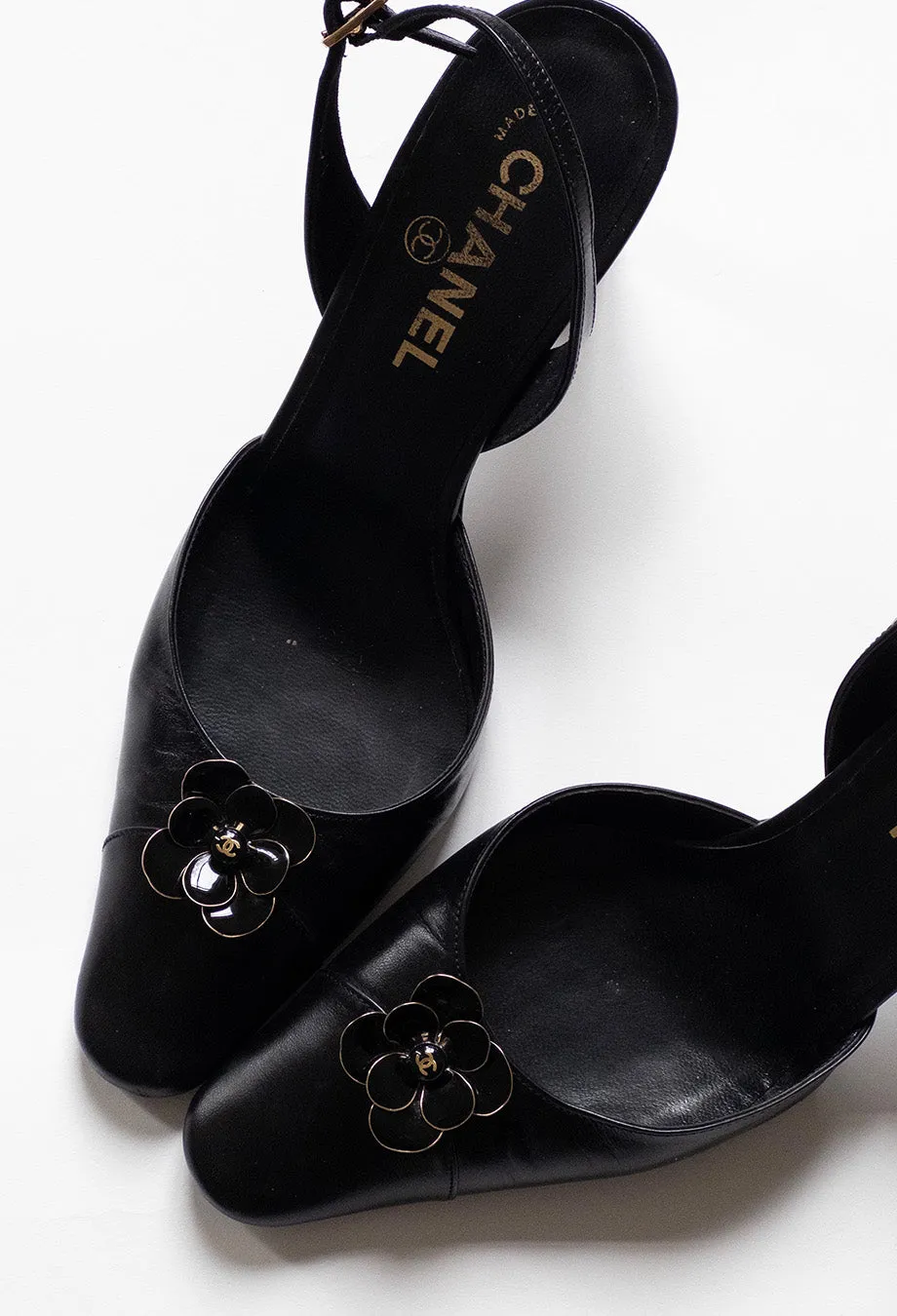 Chanel Vintage Camellia Heels