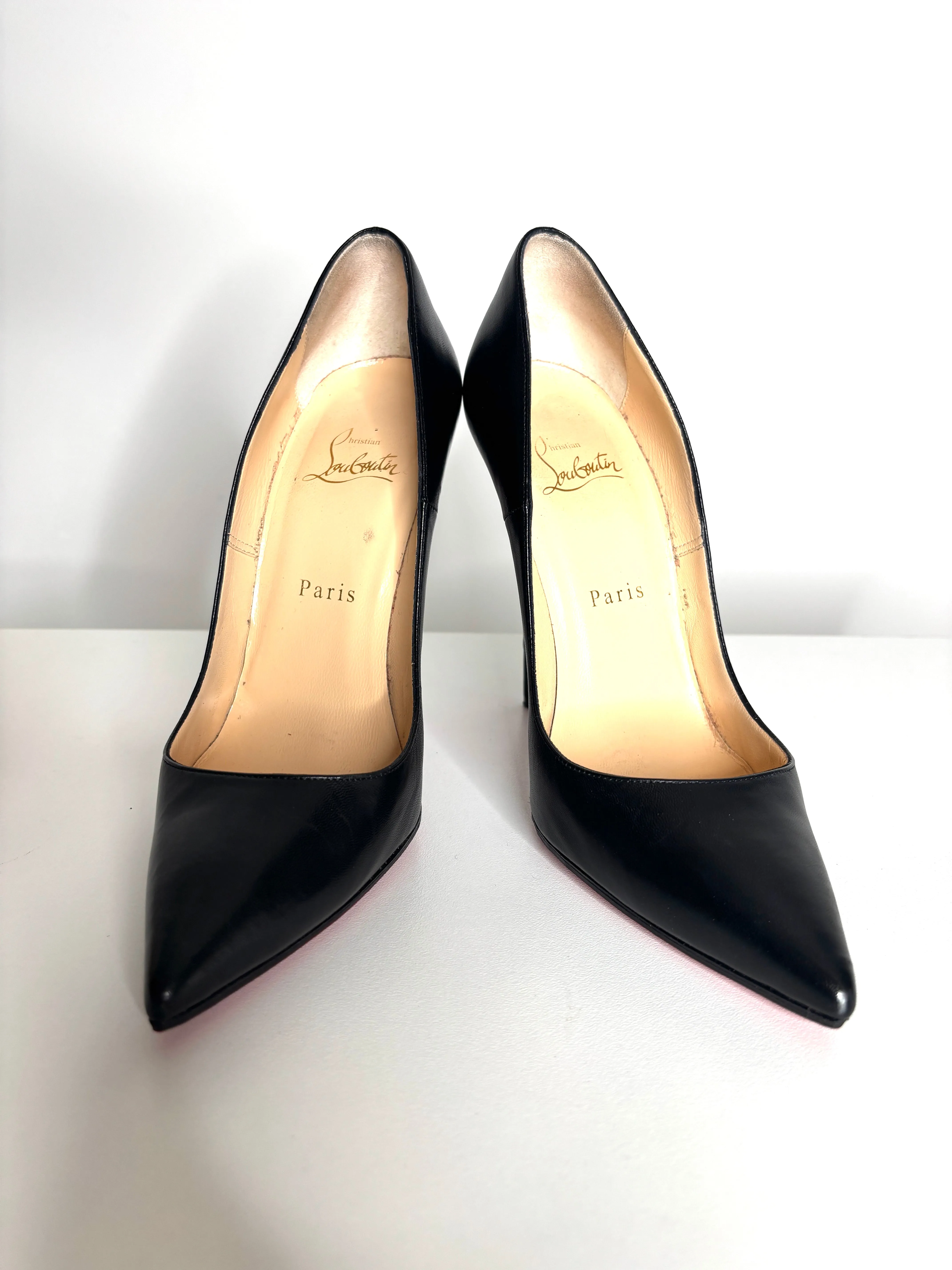 Christian Louboutin So Kate 120 Black Kid Leather Heels 38 UK5