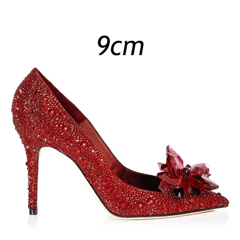 Cinderella Pointed Crystal Heels