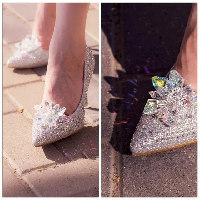 Cinderella Pointed Crystal Heels