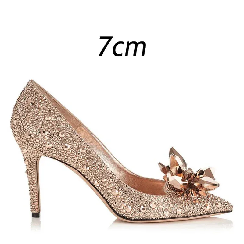Cinderella Pointed Crystal Heels