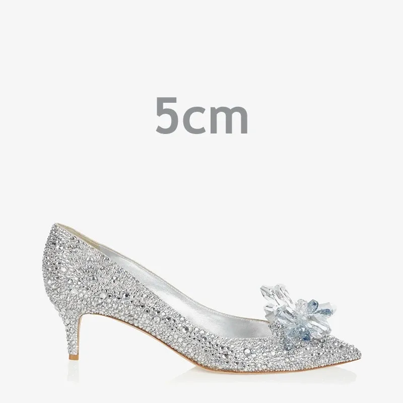 Cinderella Pointed Crystal Heels
