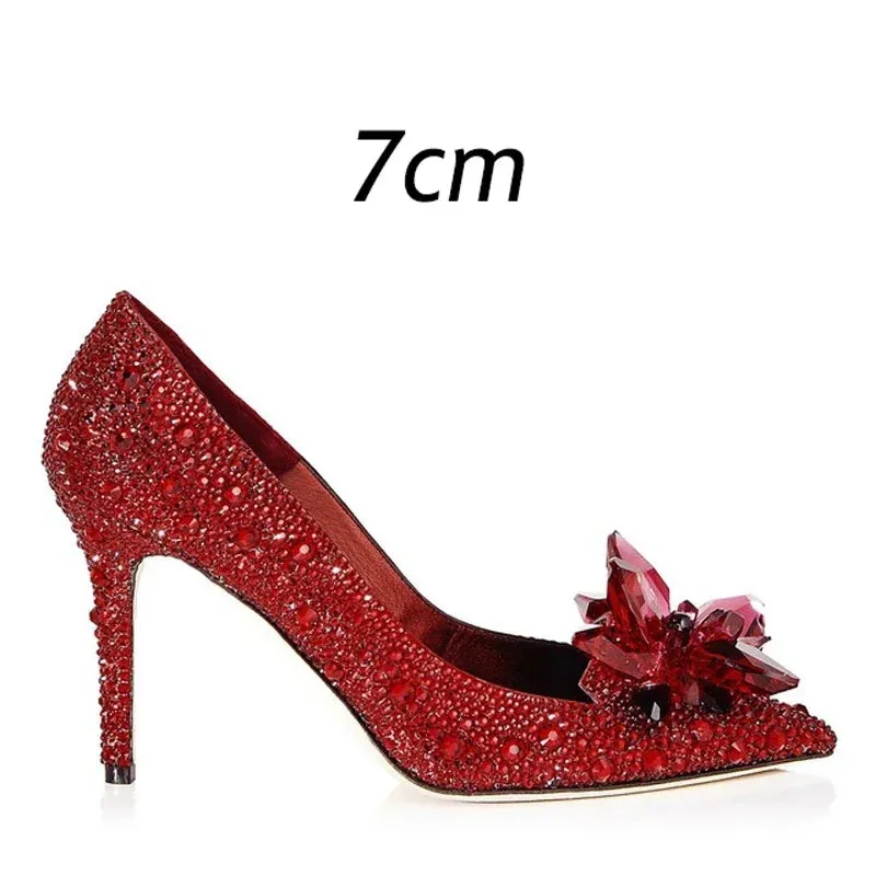 Cinderella Pointed Crystal Heels