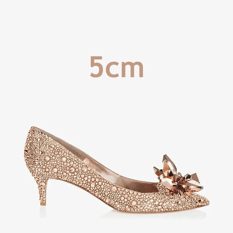 Cinderella Pointed Crystal Heels