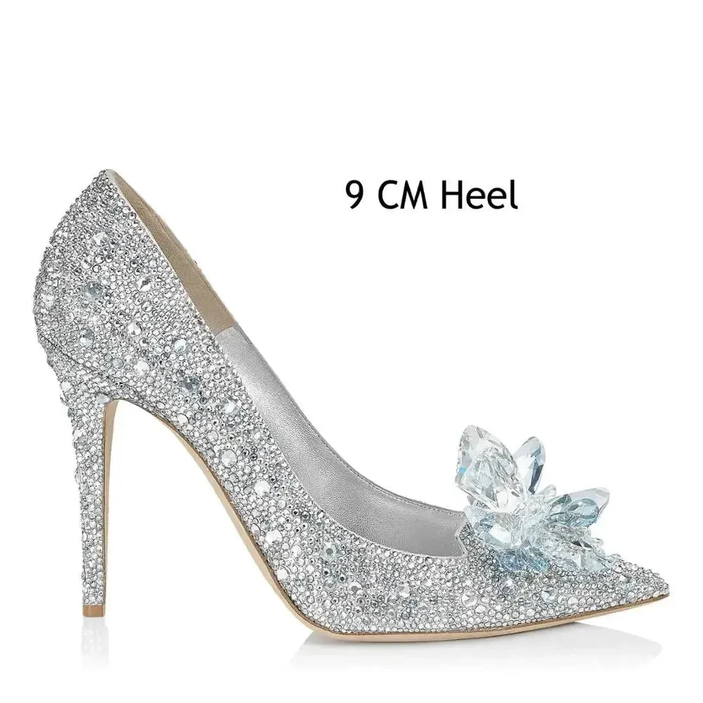 Cinderella Pointed Crystal Heels