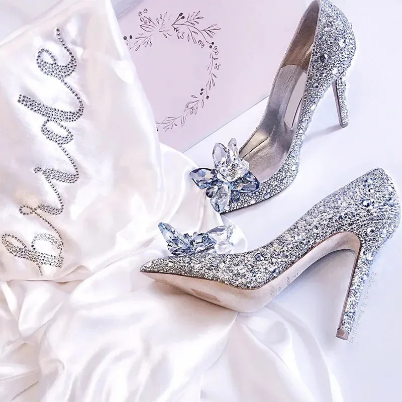 Cinderella Pointed Crystal Heels