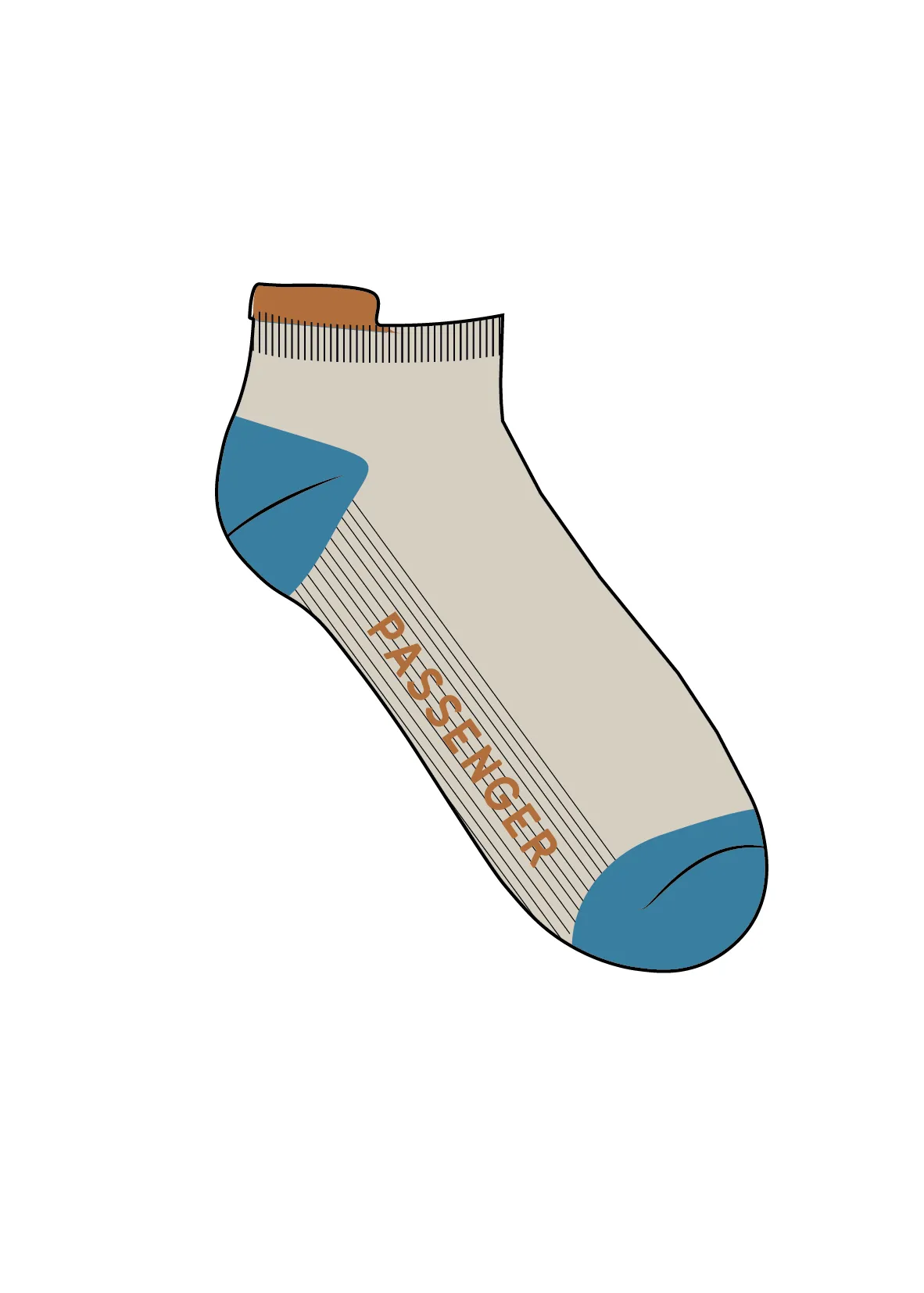 Classic Roamer Trainer Socks - Birch