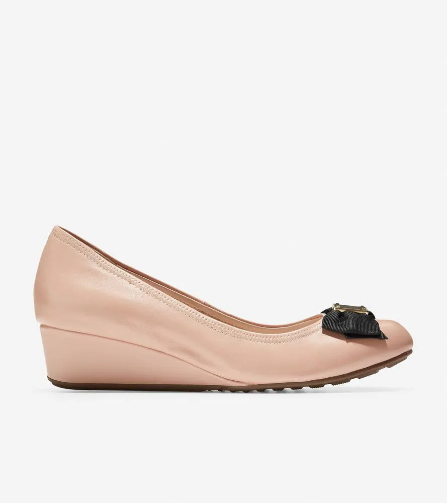 Cole Haan Tali Soft Bow Wedge Pump 40Mm,Nude,10 Nudesize 10