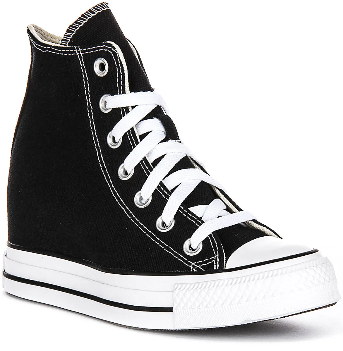 Converse All Star Wedge A11909C In Black White For Women