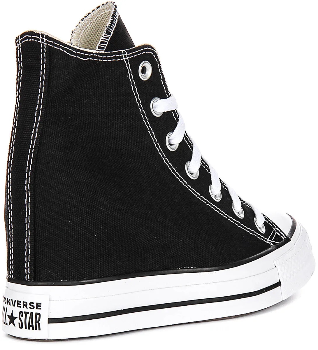 Converse All Star Wedge A11909C In Black White For Women