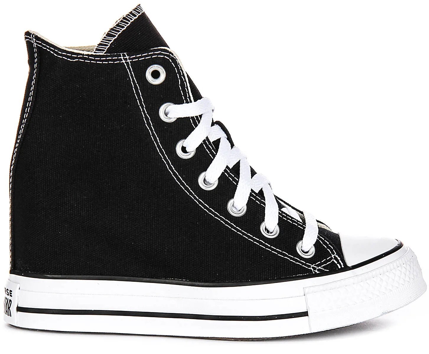 Converse All Star Wedge A11909C In Black White For Women