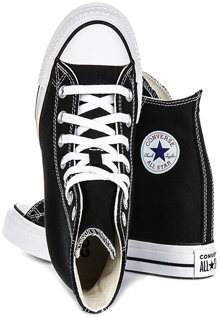 Converse All Star Wedge A11909C In Black White For Women