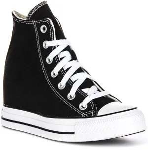 Converse All Star Wedge A11909C In Black White For Women