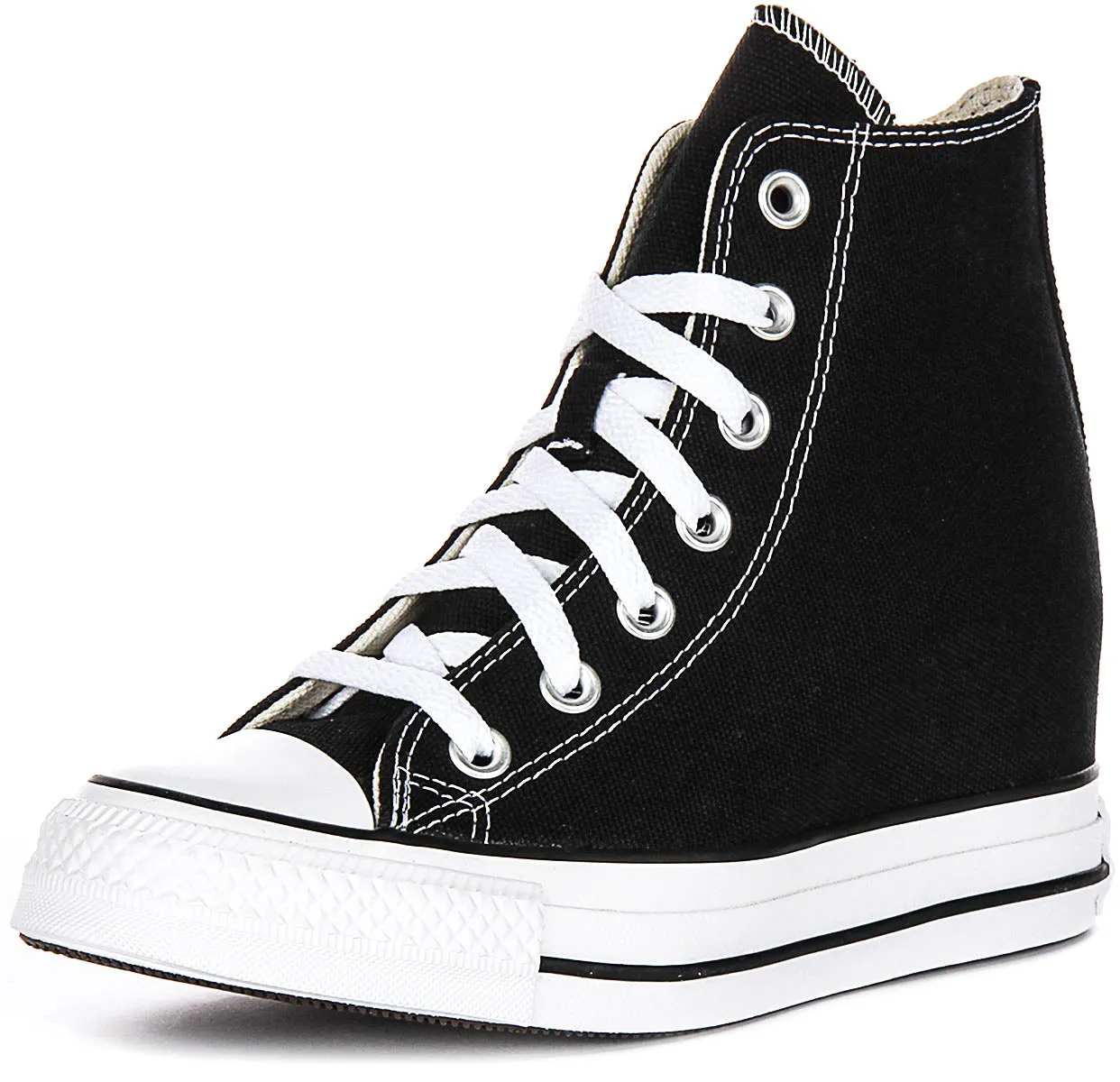 Converse All Star Wedge A11909C In Black White For Women