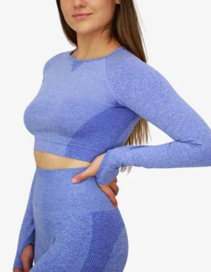 Cropped Long Sleeve - Royal Blue
