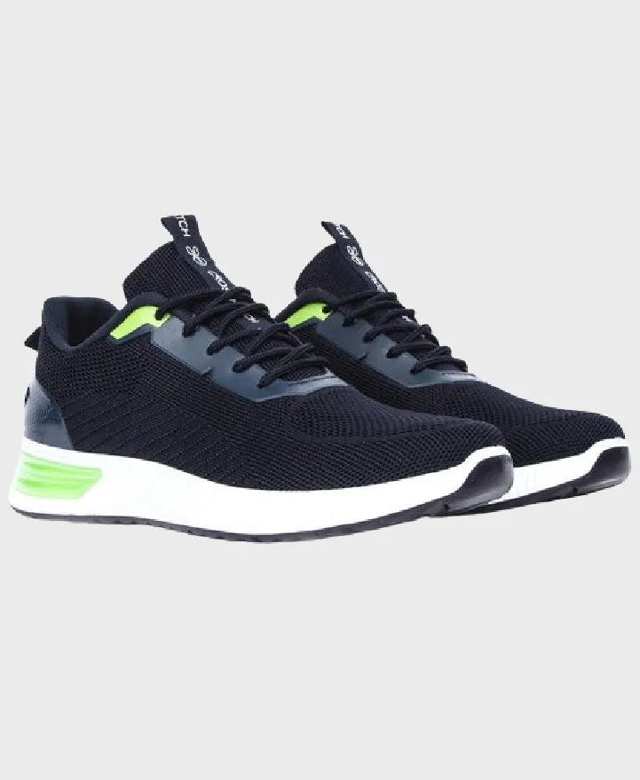 Crosshatch Nyles Trainers Navy/Green