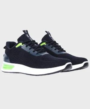Crosshatch Nyles Trainers Navy/Green