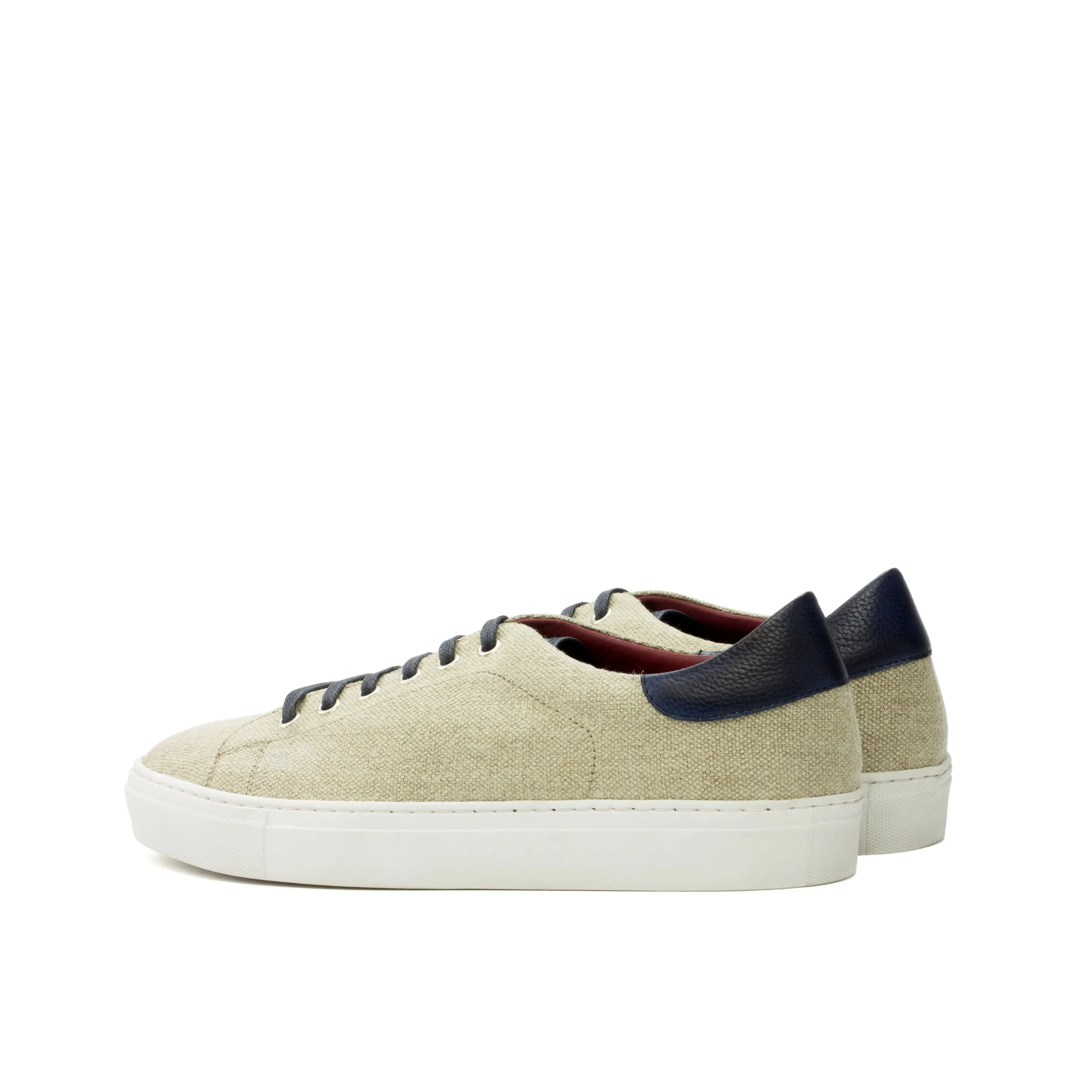DapperFam Rivale in Ice Men's Linen Trainer