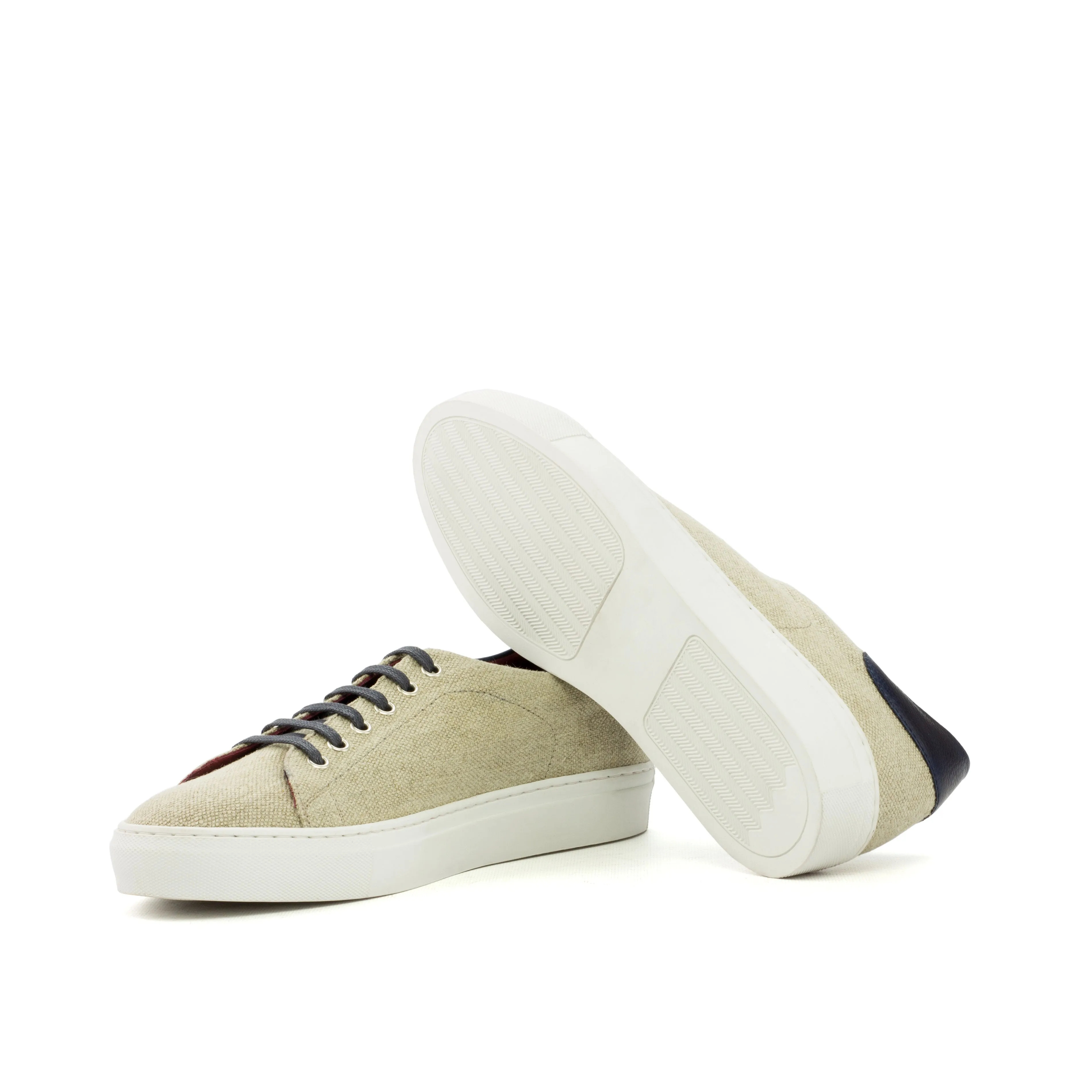 DapperFam Rivale in Ice Men's Linen Trainer