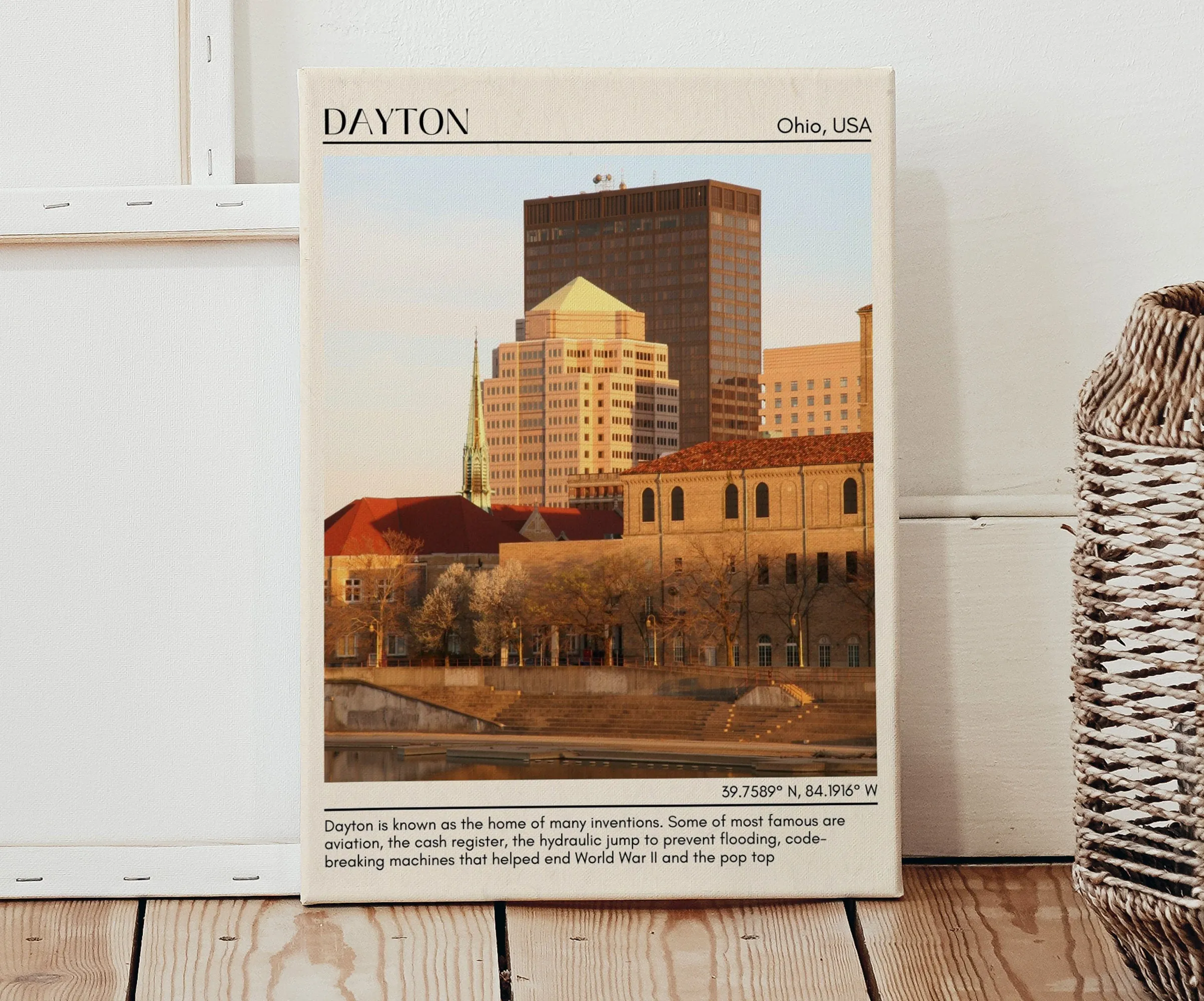 Dayton Minimal Wall Art, Ohio, USA