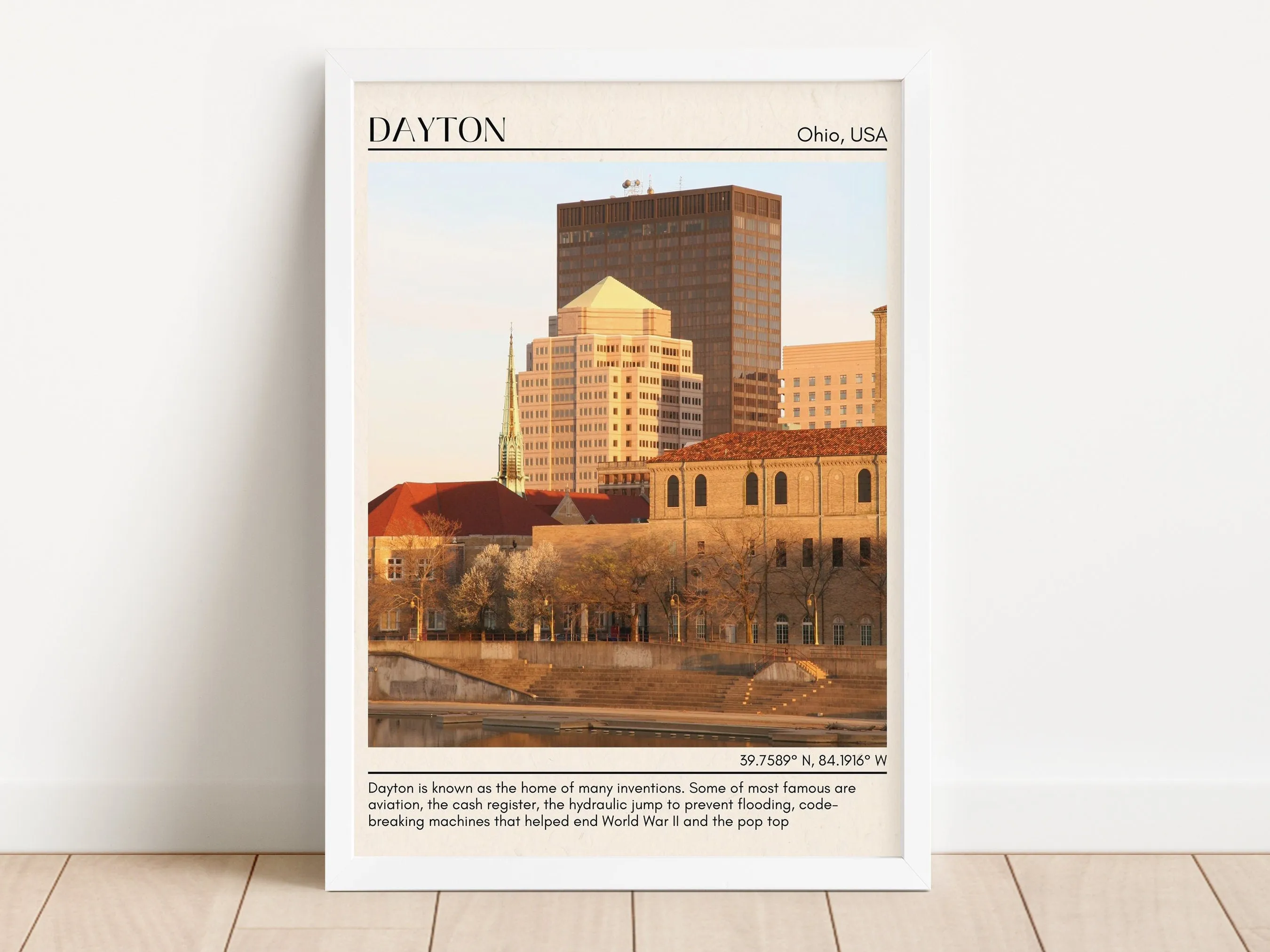 Dayton Minimal Wall Art, Ohio, USA