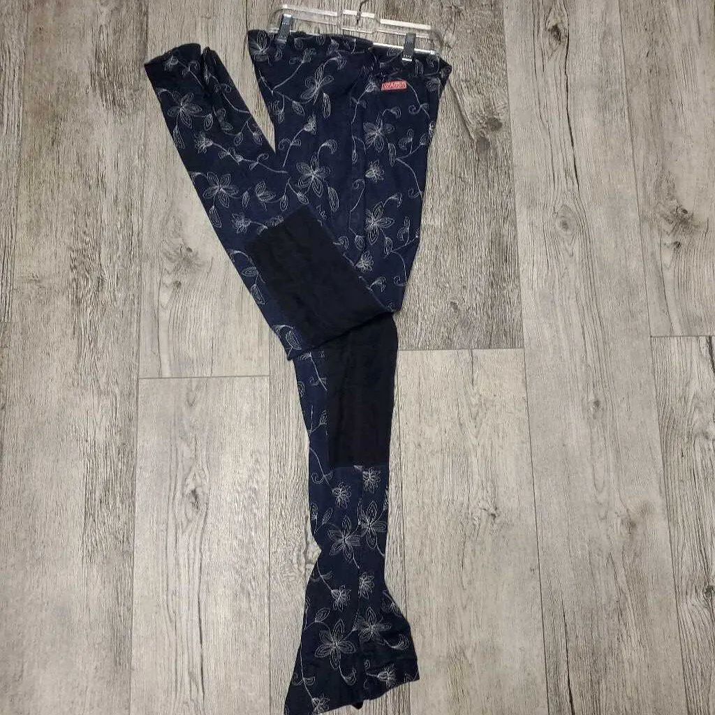 Denim Mod Jods with Flower - 4