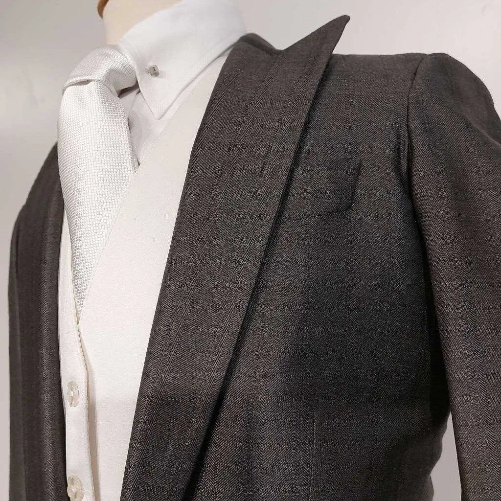 DeRegnaucourt, Boy's, Grey Suit (high sheen, pants need repair)