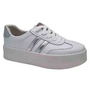 Drilleys Womens White Chunky Fashion Trainer - Seventy Eight