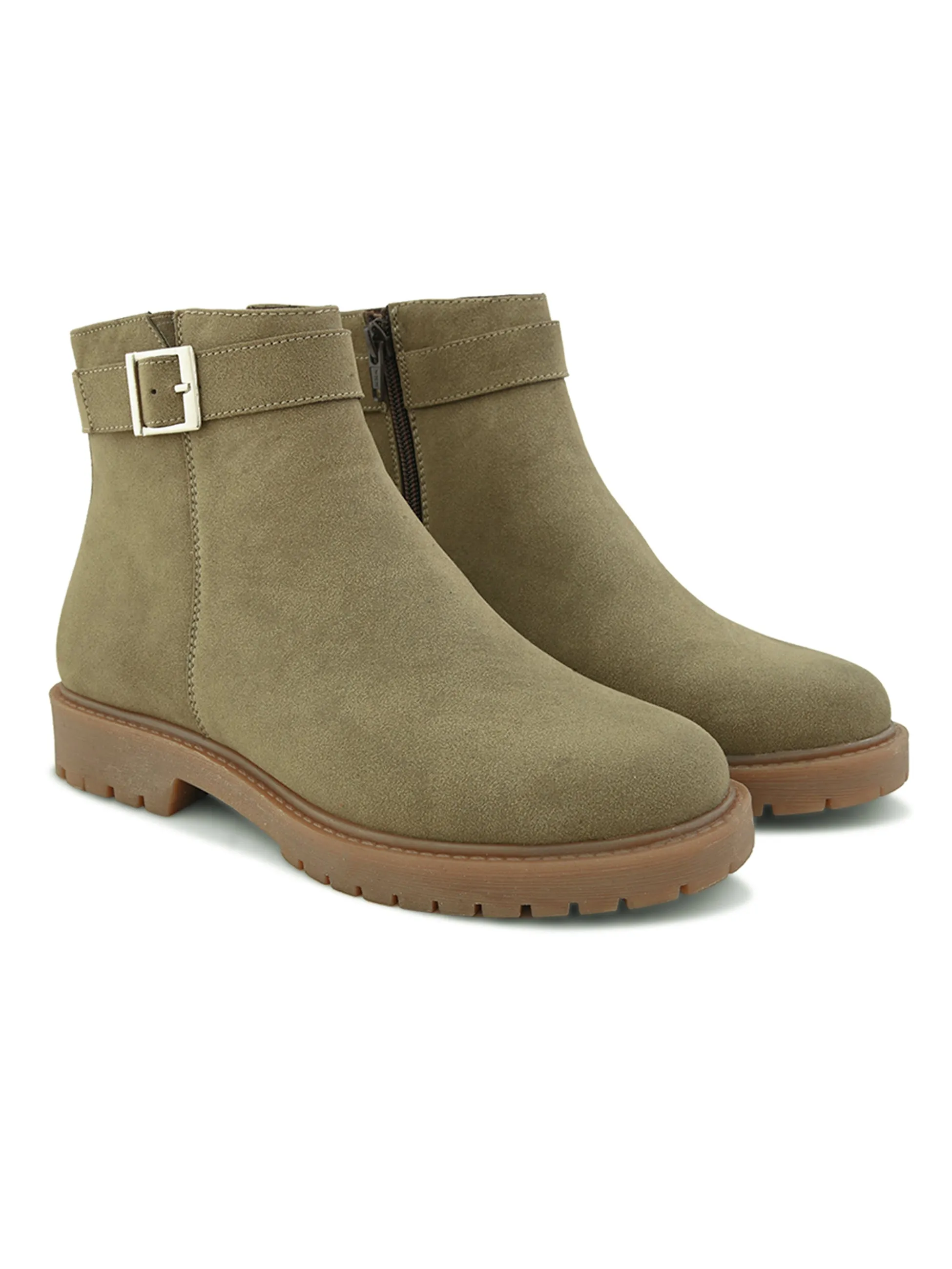 Emery Women Olive Ankle Boots