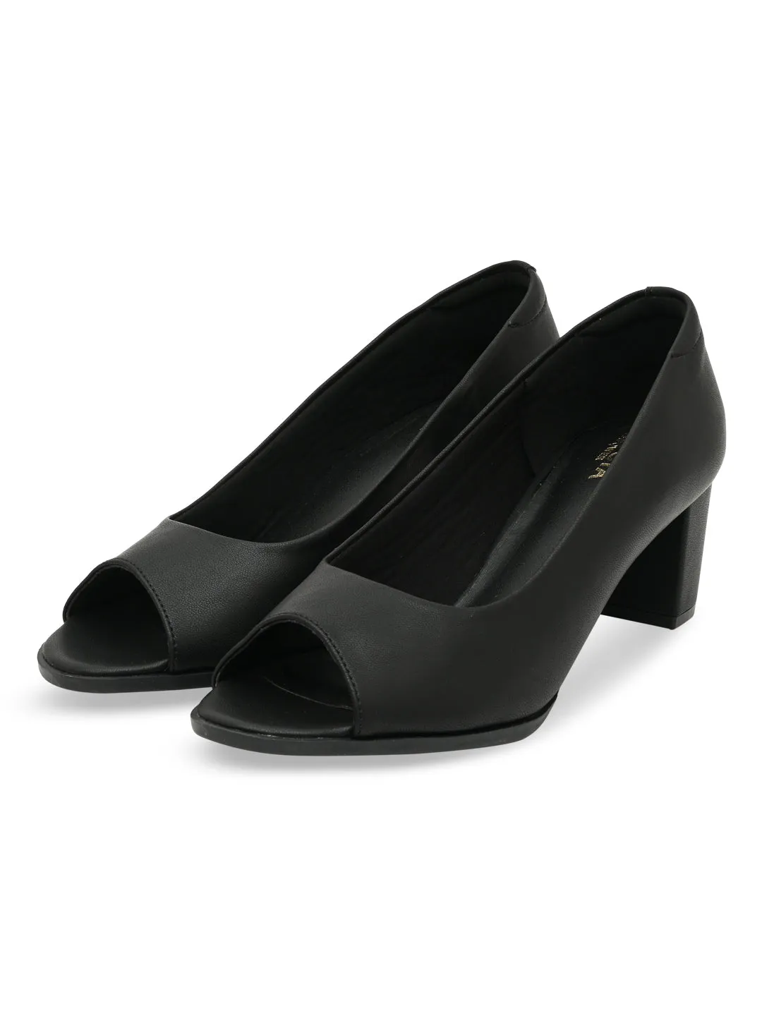 Empower By Rocia Black Women Peep Toe Sandals