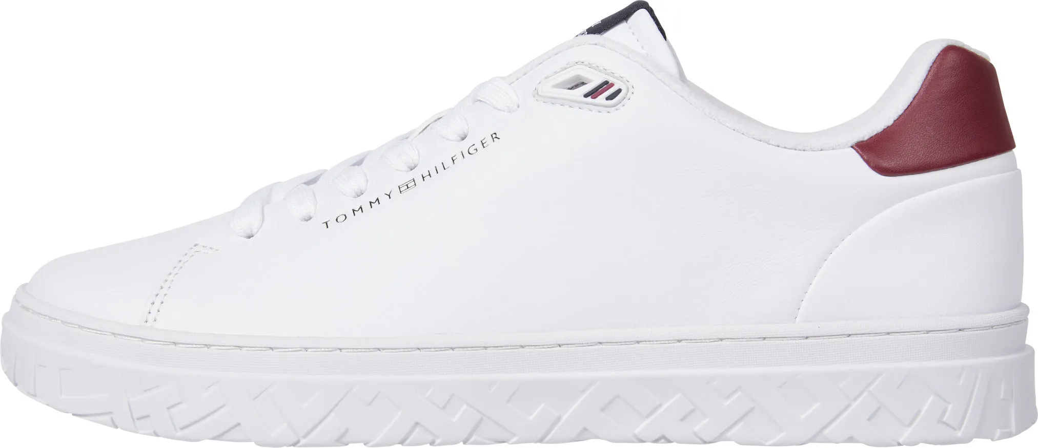 Essential Leather Cupsole Court Trainers in White