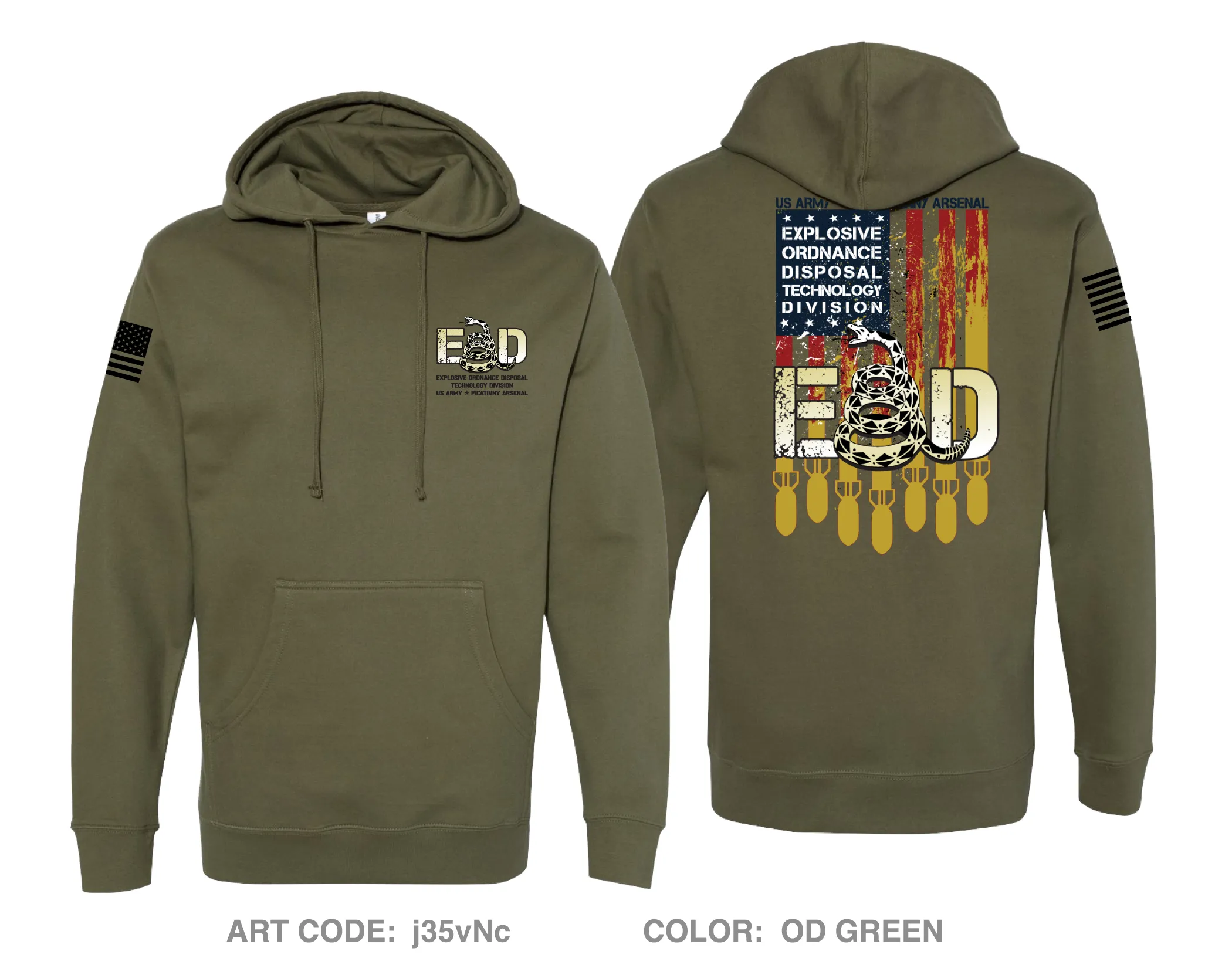 Explosive Ordnance Disposal Technology Division (EOD) Comfort Unisex Hooded Sweatshirt - j35vNc