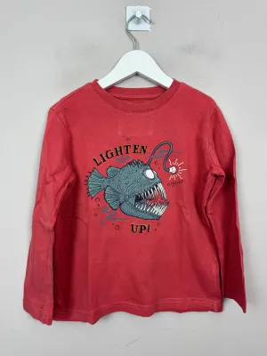 Fat Face Glow in the dark Fish T-shirt 4-5y