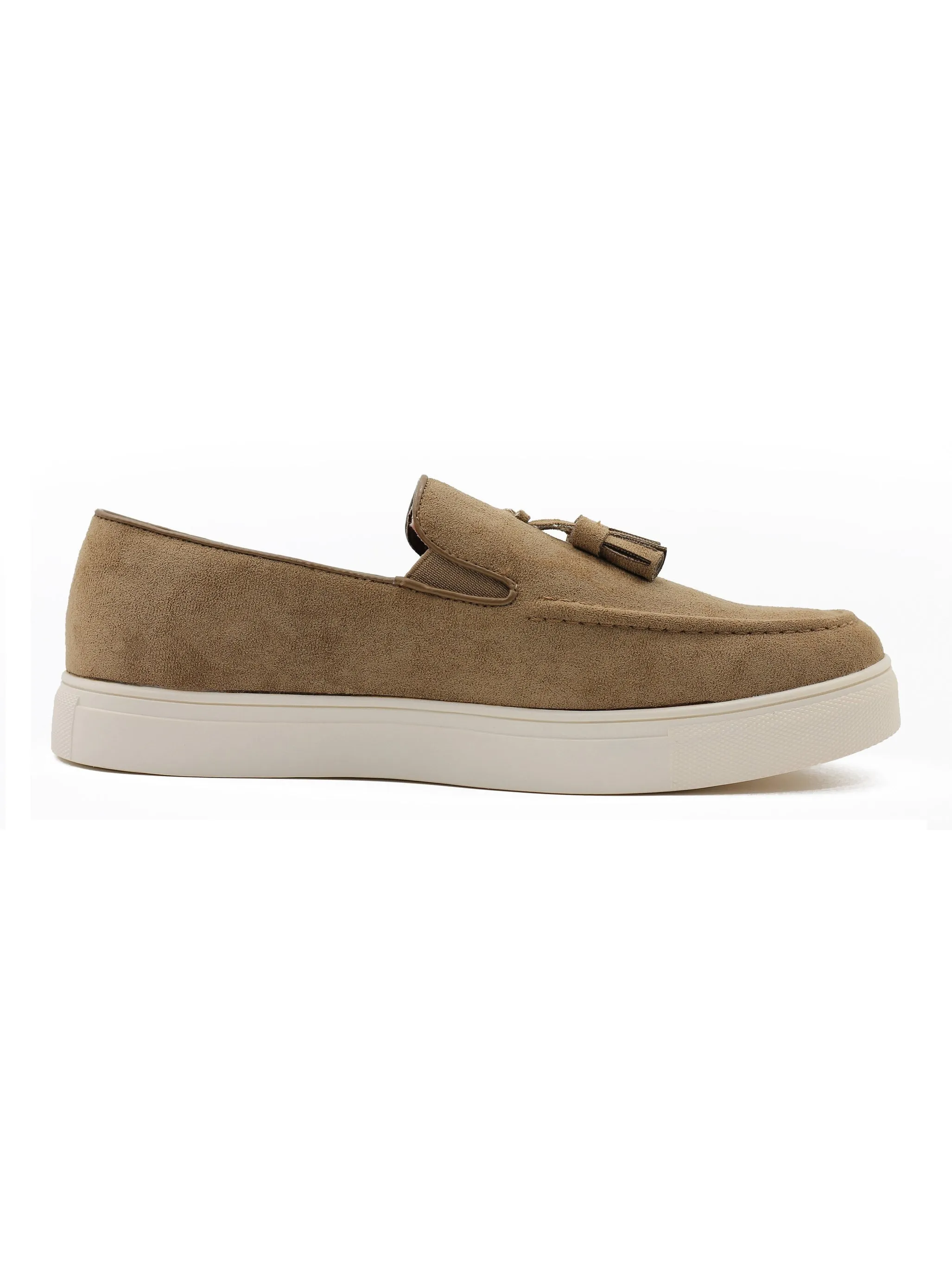 FAUX LEATHER SUEDE SNEAKER WITH TASSEL