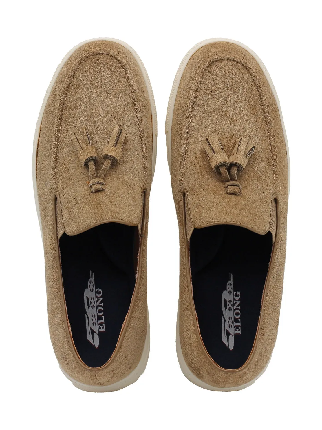 FAUX LEATHER SUEDE SNEAKER WITH TASSEL