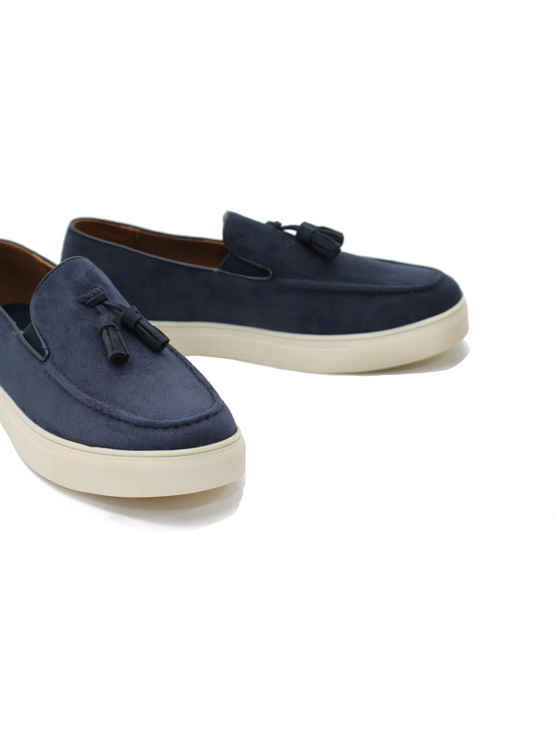 FAUX LEATHER SUEDE SNEAKER WITH TASSEL