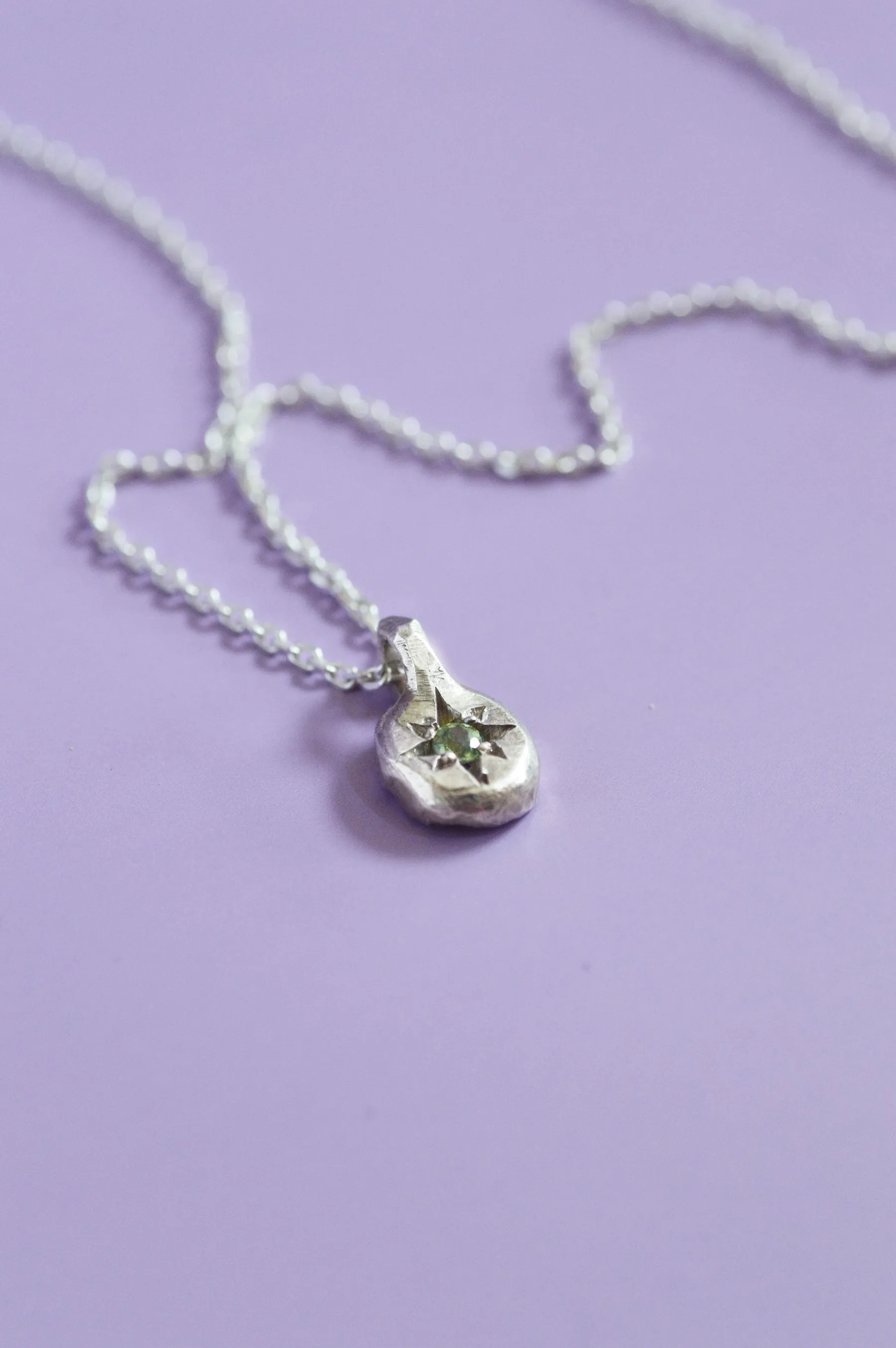 Fay Green Sapphire Silver Pendant