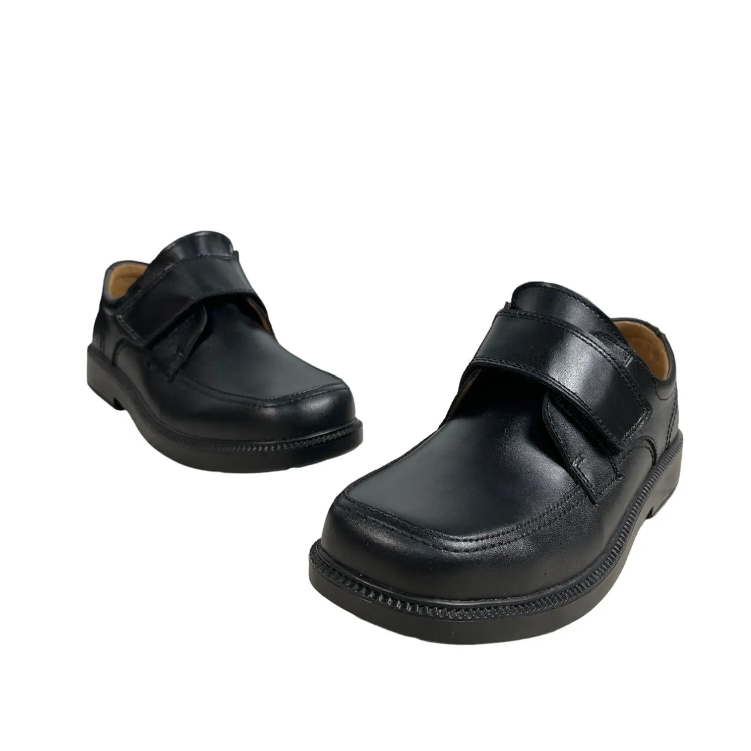 Florsheim Kids Boys Berwyn Jr. Black Leather Strap Loafers Size 5