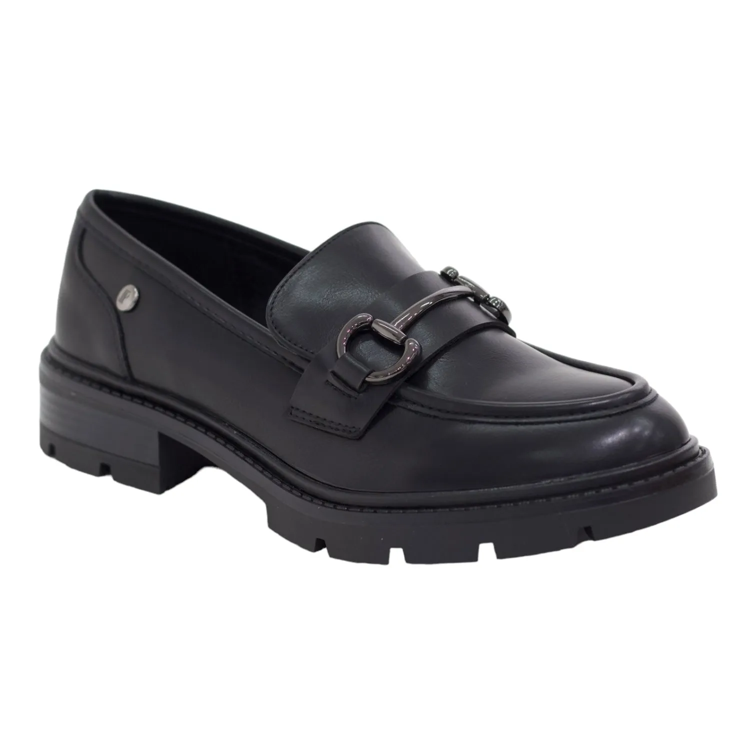 Franoli loafer chuncky with two circle black