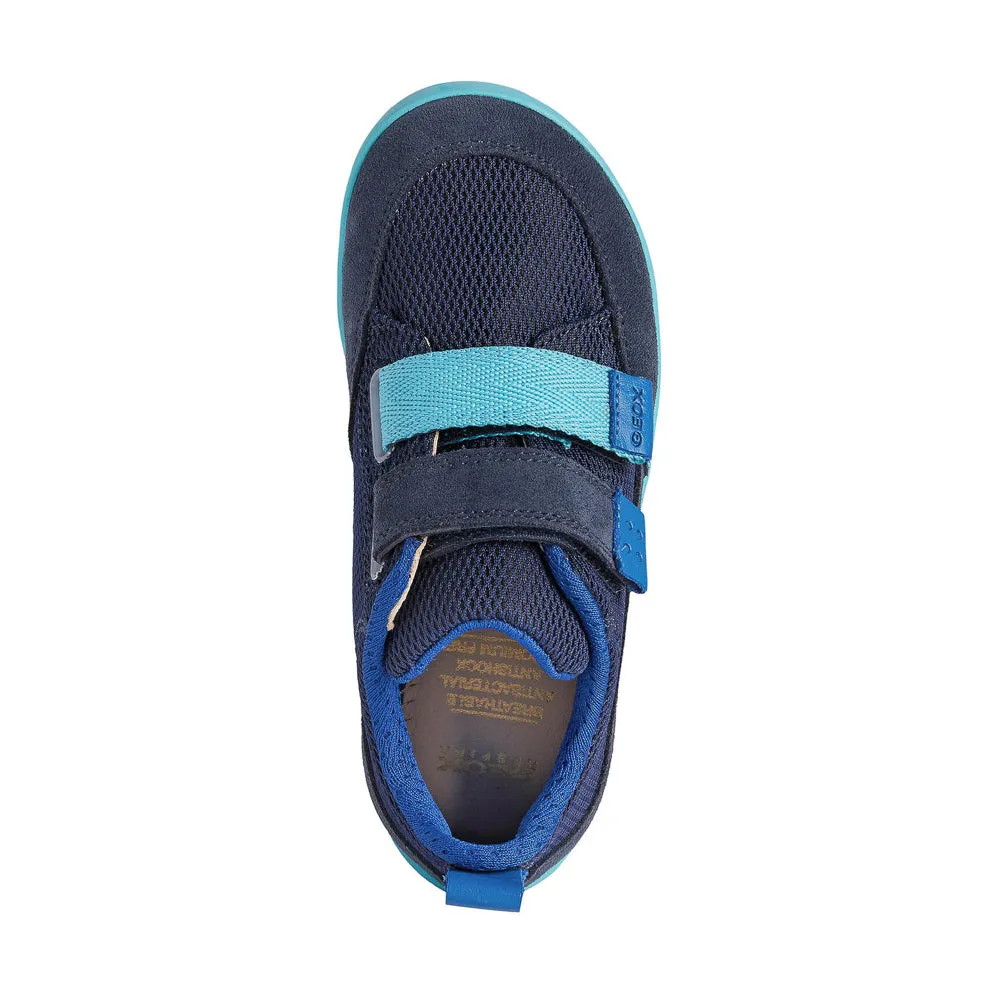 Geox J Barefeel Boy Navy/Sky Trainers