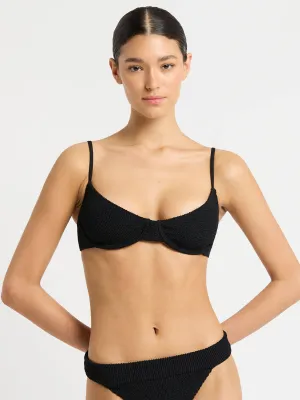 Gracie Balconette Top In Black