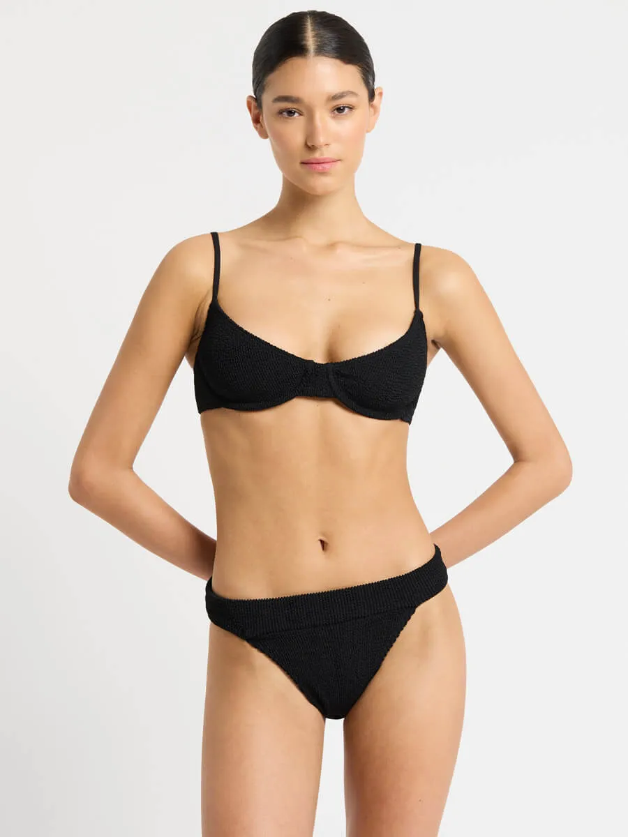 Gracie Balconette Top In Black
