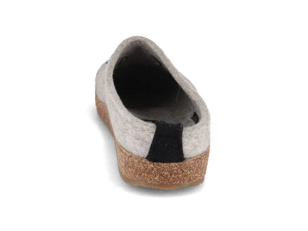 HAFLINGER Women Clogs Grizzly 'Letter', stone-gray