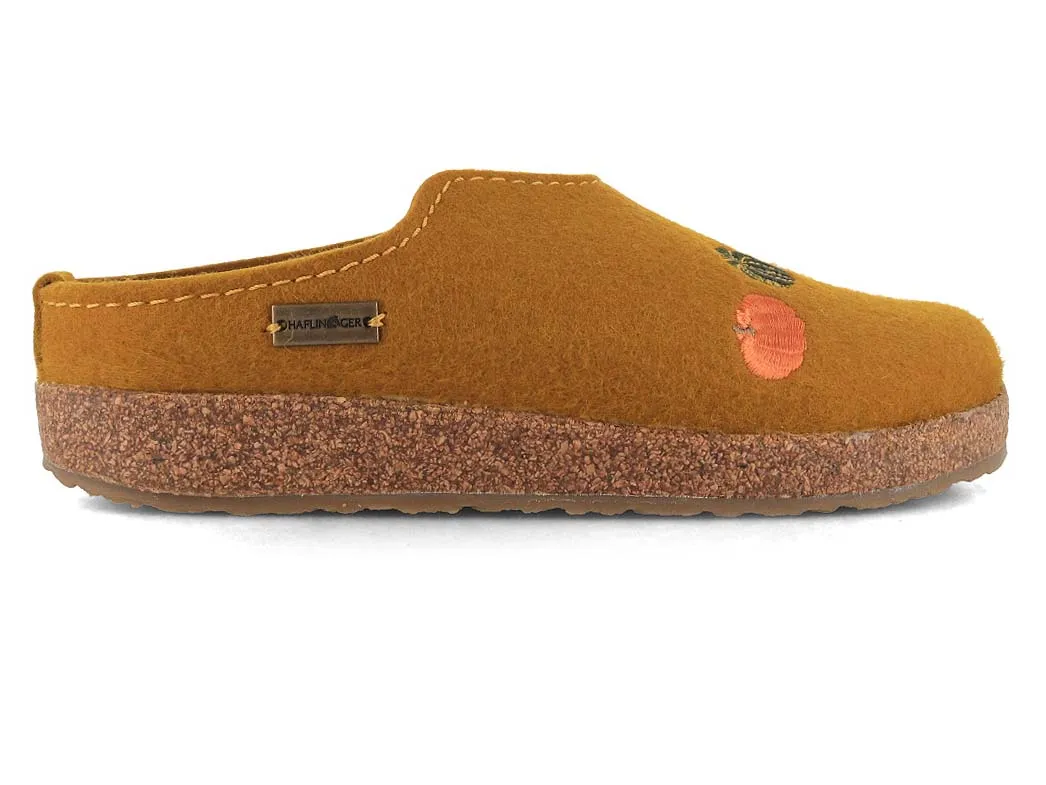 HAFLINGER Women Felt Clogs 'Grizzly pumpkin', masala