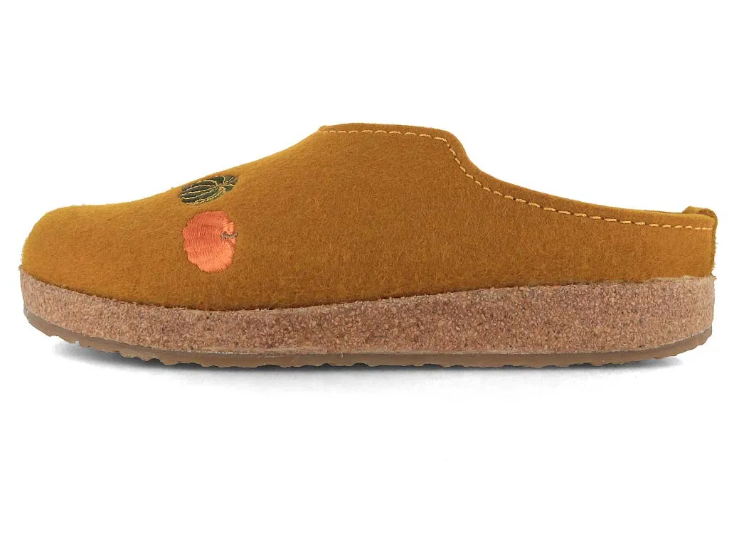 HAFLINGER Women Felt Clogs 'Grizzly pumpkin', masala