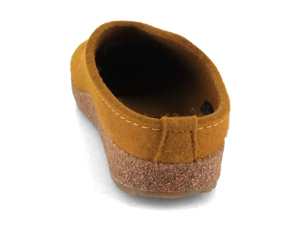 HAFLINGER Women Felt Clogs 'Grizzly pumpkin', masala
