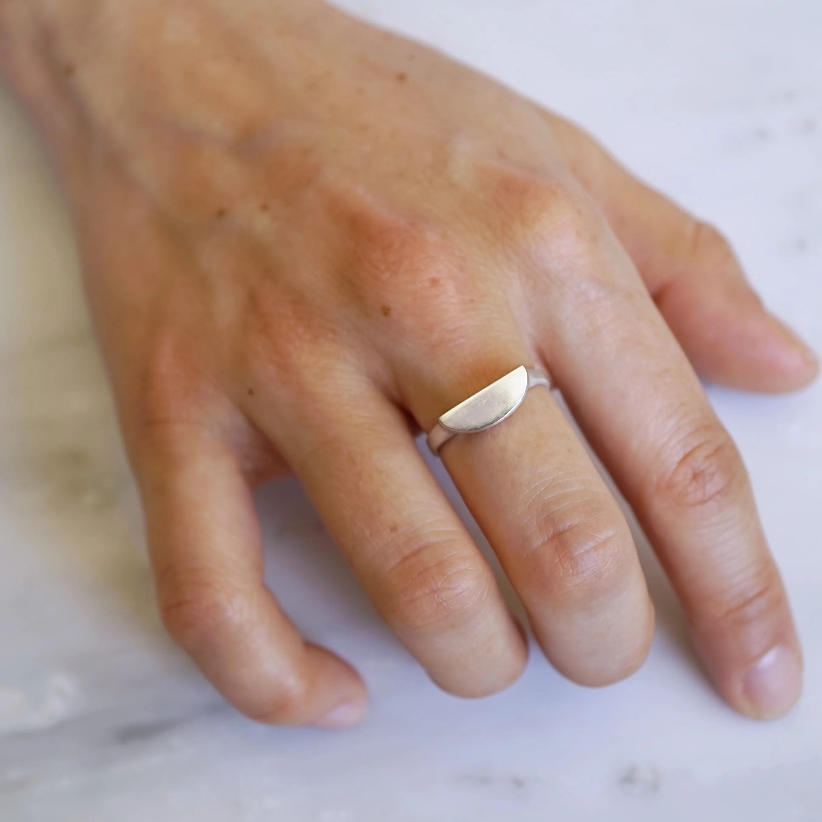 Half moon ring