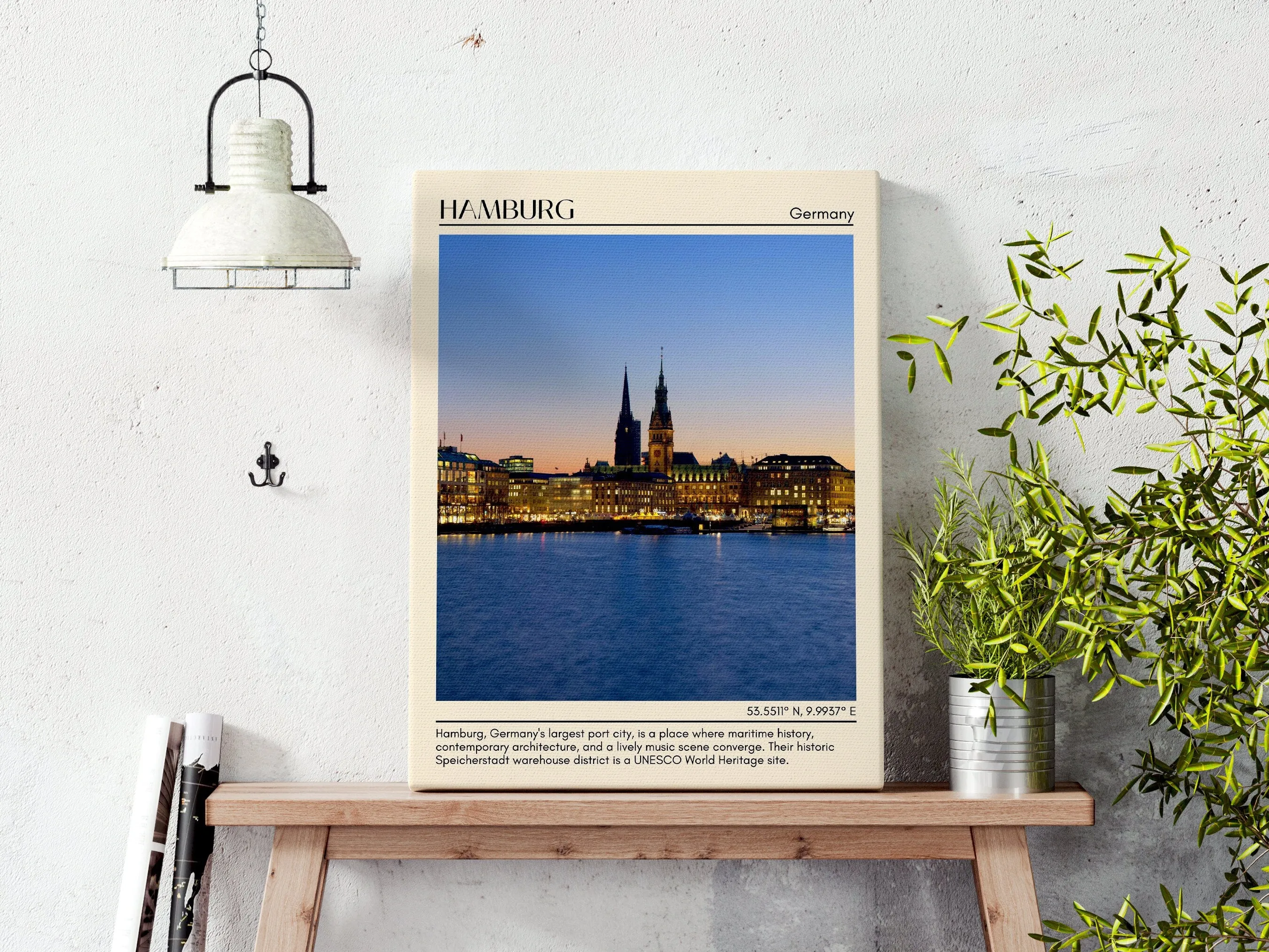 Hamburg Minimal Wall Art, Germany