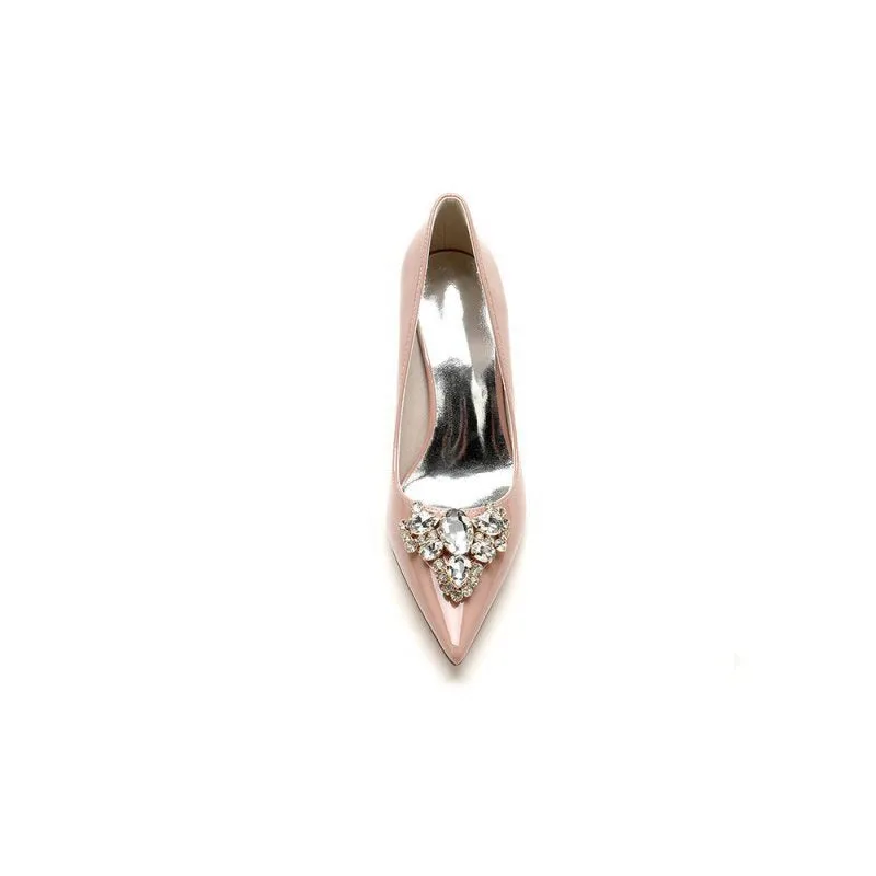 High Heels with Gemstone-Adorned Buckle
