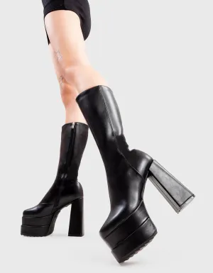 Home Wrecker Platform Calf Boots